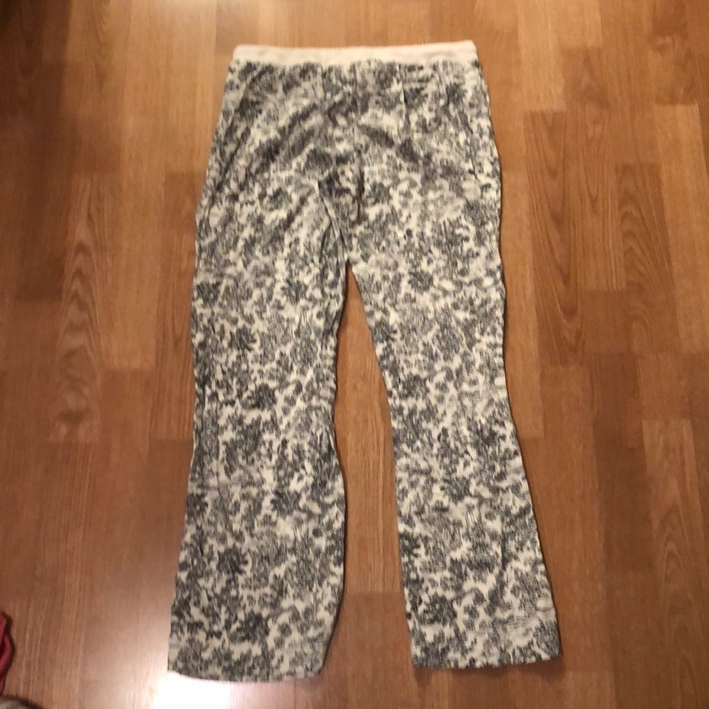 Women’s Cream and Black Floral Sleep Pants - Soft Lounge PJ Bottoms - Picture 4 of 4